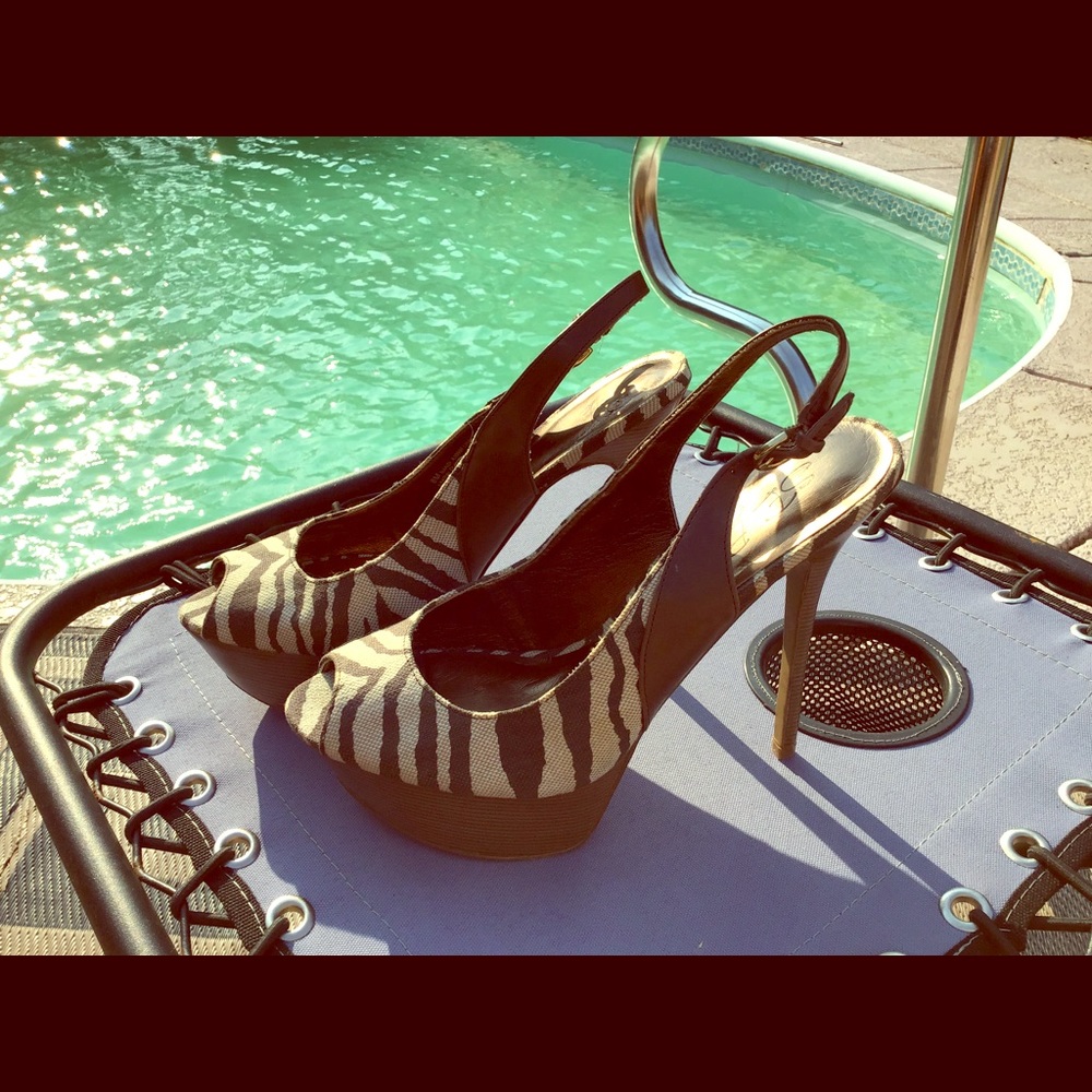 SAM EDELMAN high heel peep toe platform sandals!!